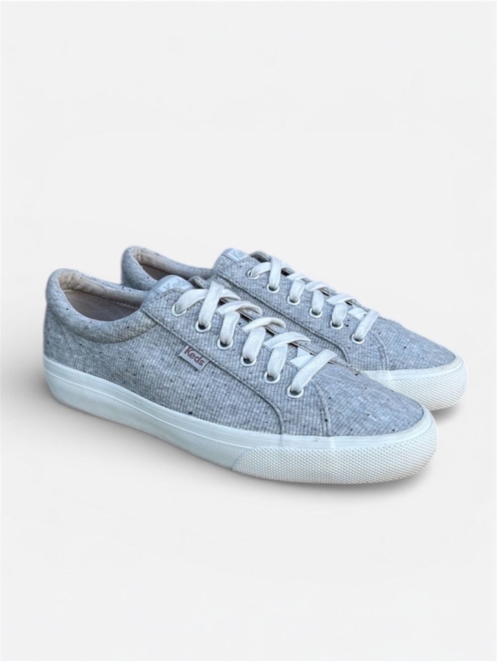 Keds Jump Kick Speckle Knit Sneakers in Gray Size 8 1/2 LIKE NEW